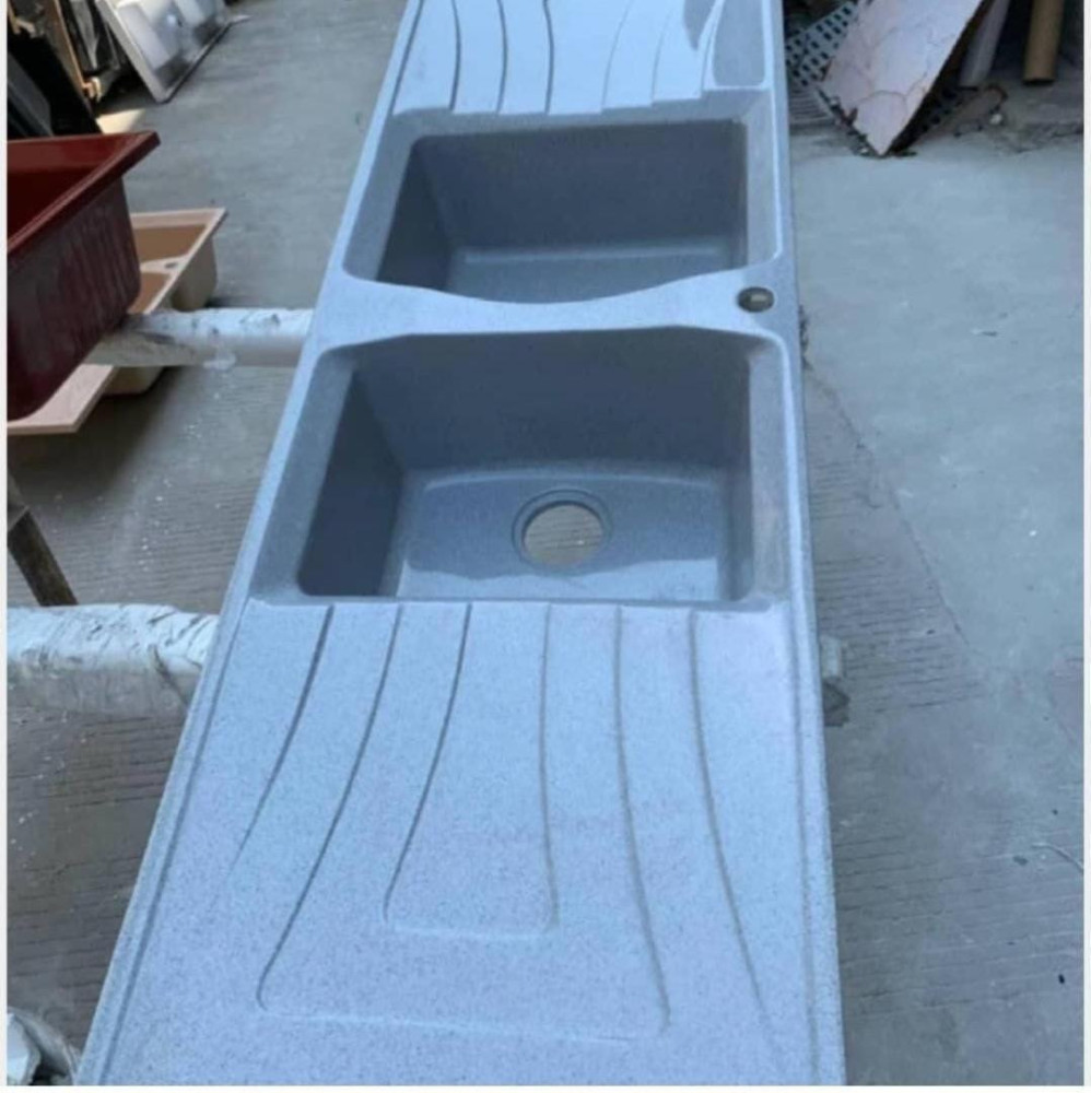 Double -tray, single-bowl Kitchen Sink