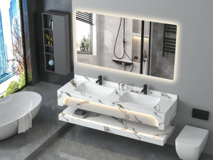 Marble double vanity Sink