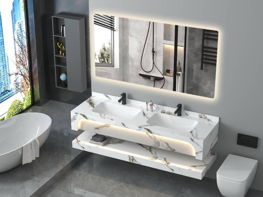 Marble double vanity Sink