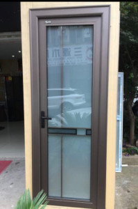 Single-panel Aluminum and frosted Glass Door