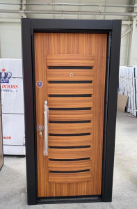Brown and DarkBrown-finish Turkish Security Door