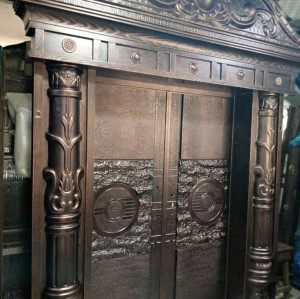 Bulletproof Security Doors with a Decorative, Bronze-coloured finish 