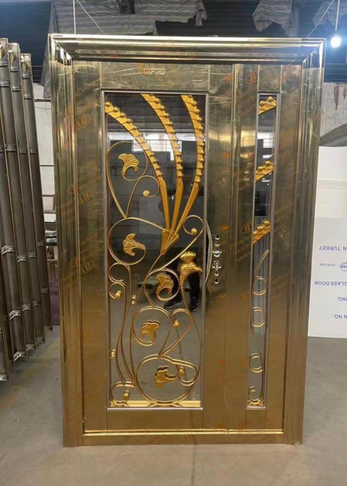Gold-finished steel Security Door