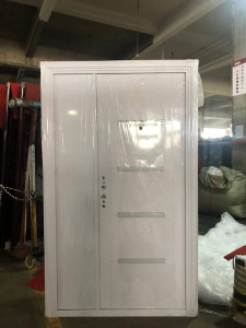 White Steel Security Door likely a model from Turkish or American 