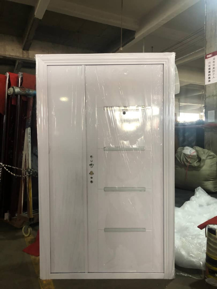 White Steel Security Door likely a model from Turkish or American 