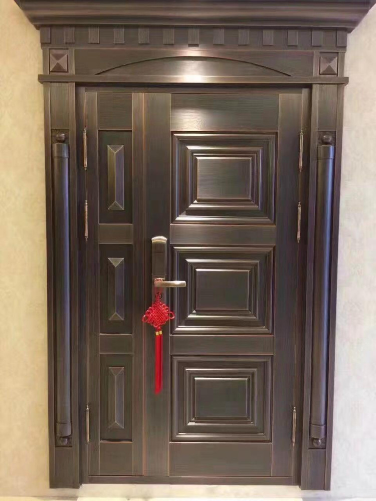 Luxury Security Steel Door made from corrosion-resistant steel with special painting for durability 