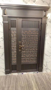 Modern Steel Security Door with an intricate design