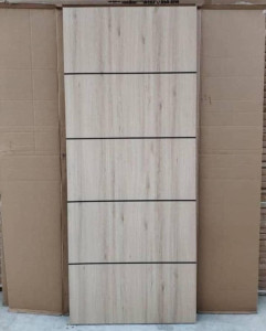 Interior High-Density Fiberboard(HDF) wooden door with a light oak effect finish