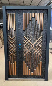 Panelled Hardwood Armored Door