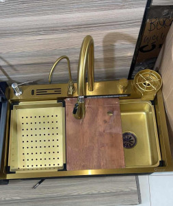 Gold-plaited Smart Multifunctional Kitchen sink