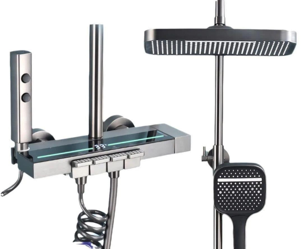 Modern Shower Column with a digital display