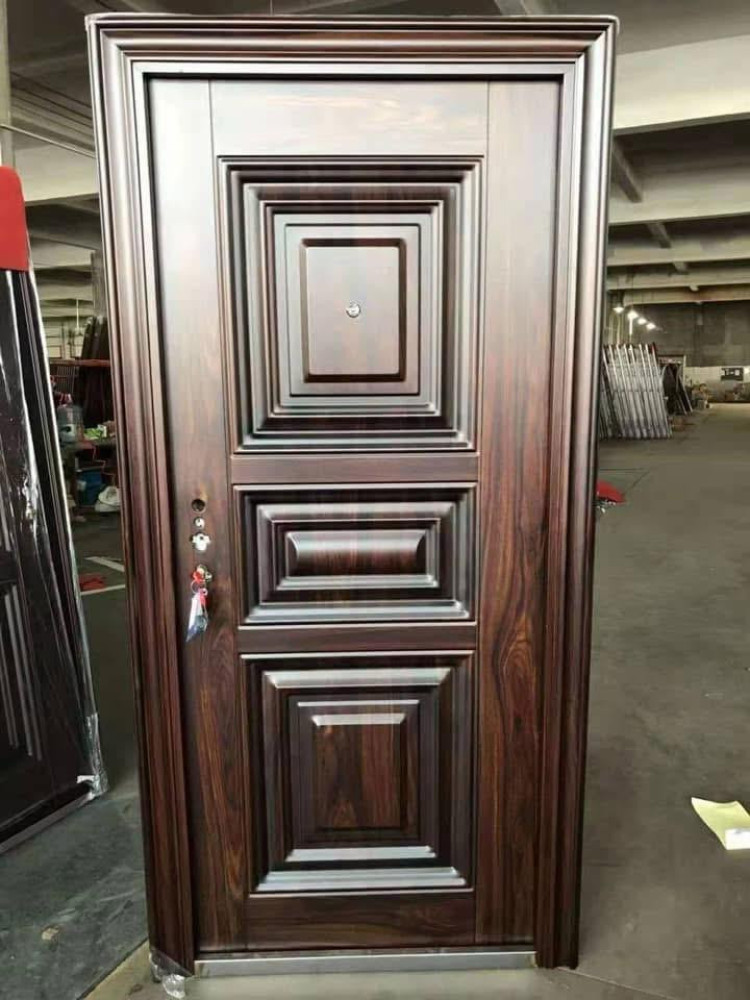 Polished Brown Steel Security Door