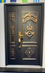 Steel Security Door woth an ornate decorative design