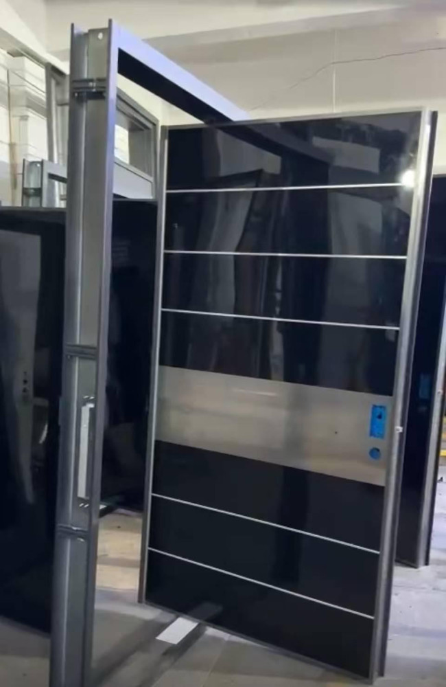 Black Modern Pivot Door