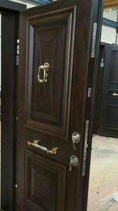 Dark Brown finish Turkish Security Door