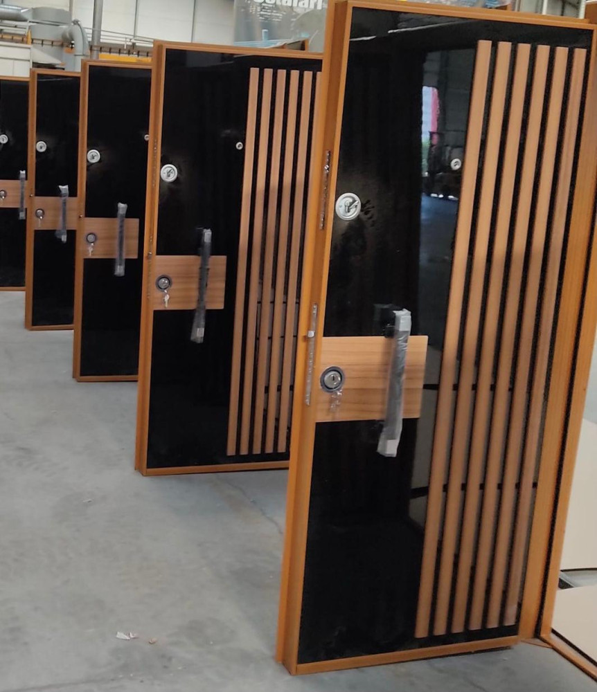 Brown and Black Turkey Steel Door