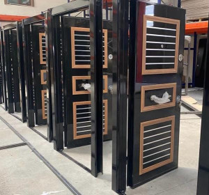 Brown Black Steel Turkish Security Door