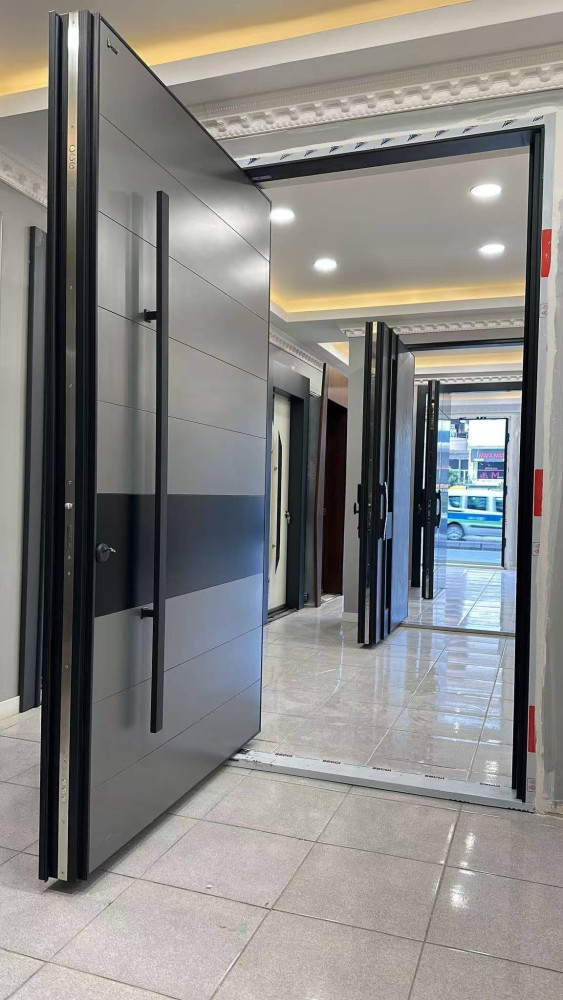 Black Pivot Door