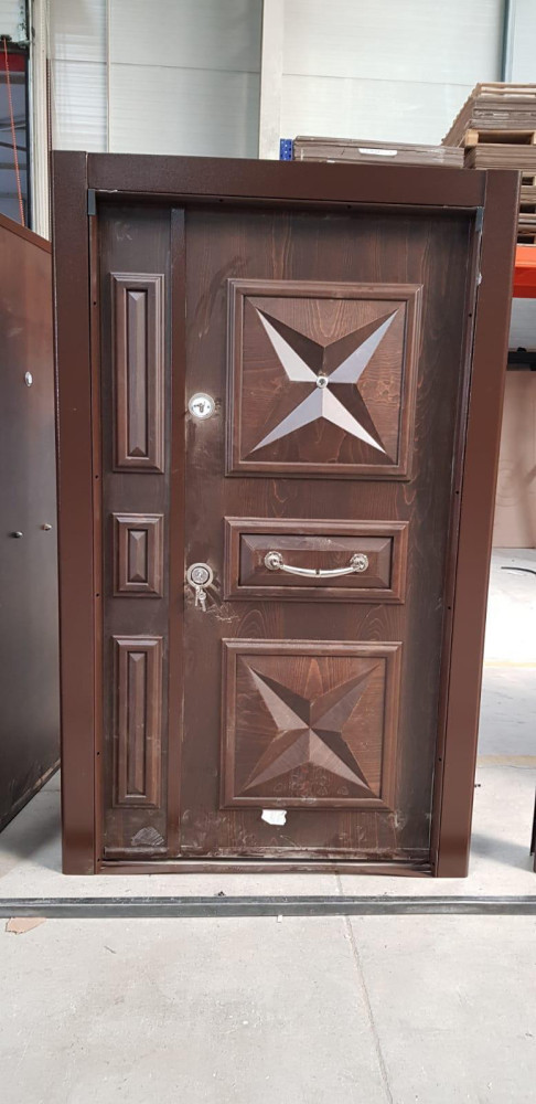Turkish Security Door with a dark wood finish