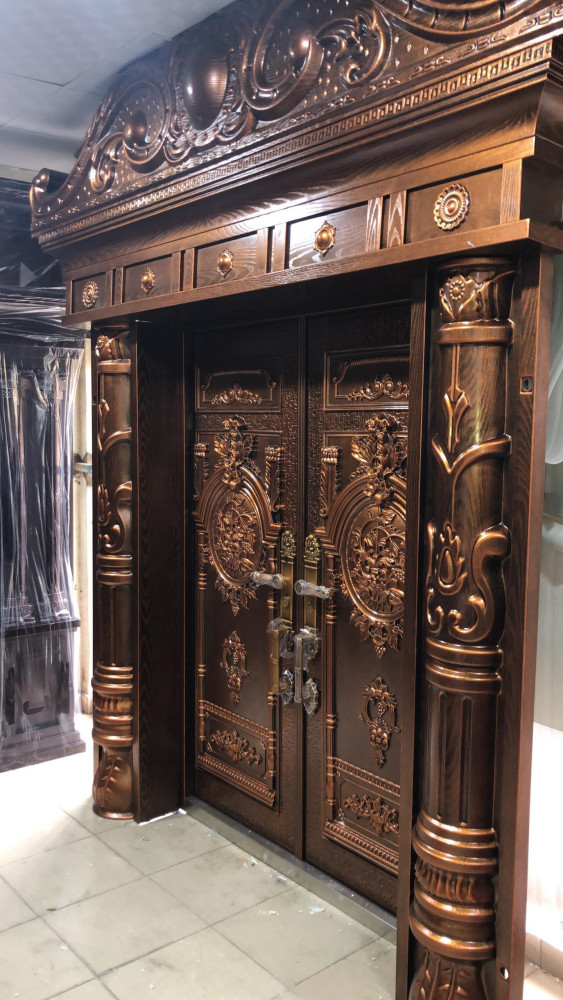 Ornate Double-leaf Steel Security Door