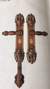 Set of Classic-style Double Door Handles and Locks