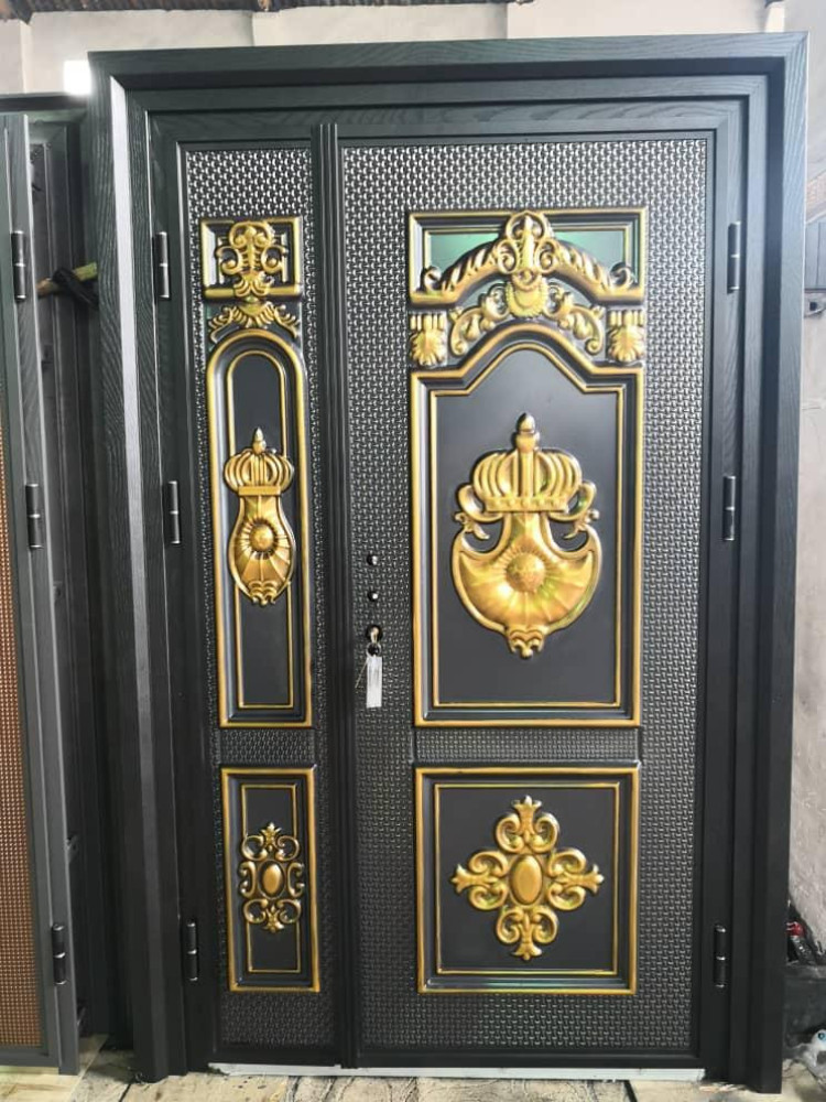 Black and Gold Security Door