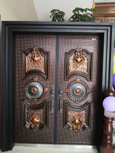 Double-panel Cast Copper Security Door