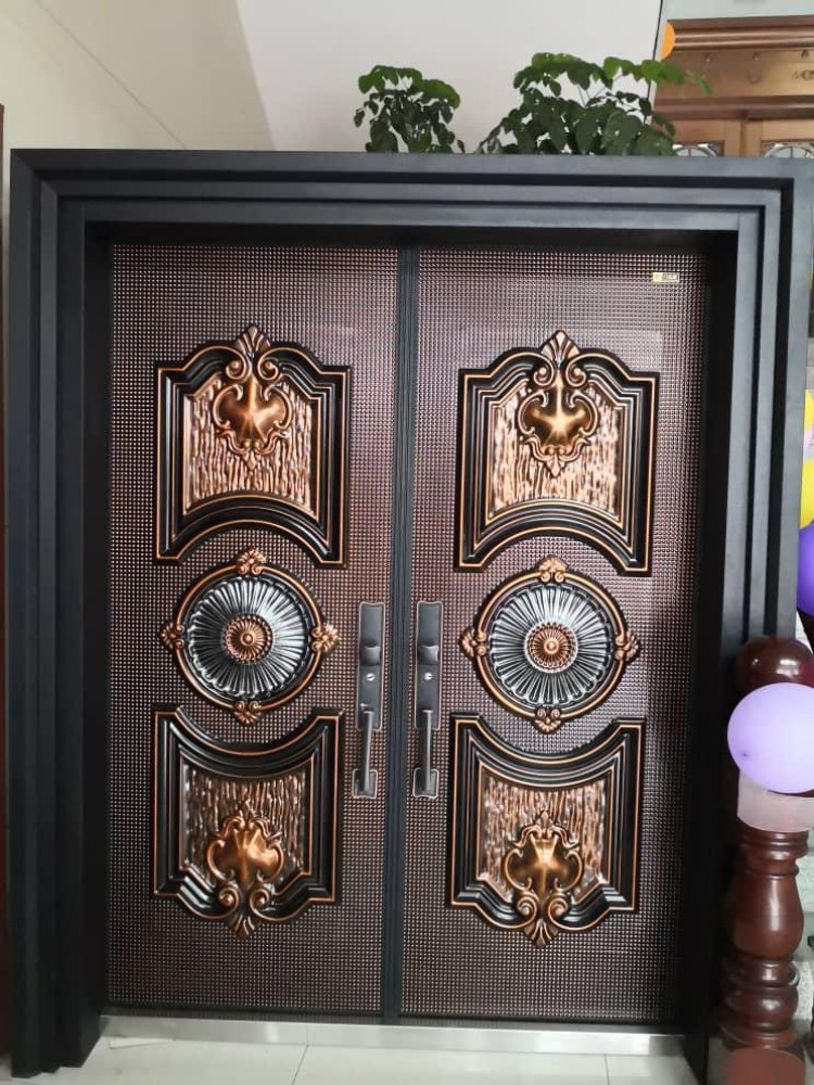 Double-panel Cast Copper Security Door