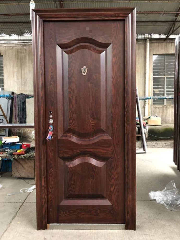 Dark wood grain finish Security Door