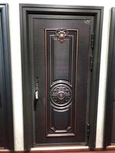 Black and Brown Security Door