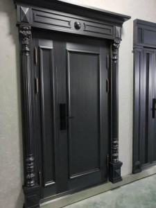 Highly Decorative Black Steel Security Door