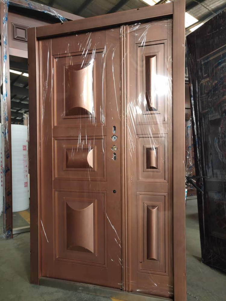 Modern Double-panel Steel Security Door