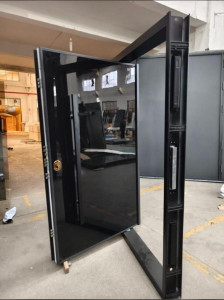 Modern black Pivot Security Door