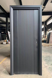 Steel Security Door with matte black finish