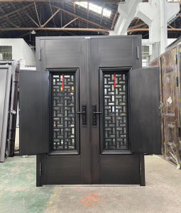 Vasudha Galvanised Steel with a wood-like texture finish