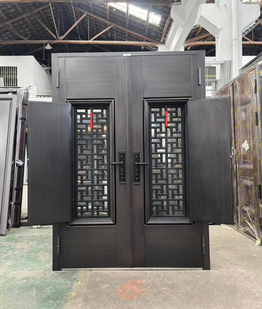 Vasudha Galvanised Steel with a wood-like texture finish