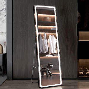 Led full-length mirror with a floor stand