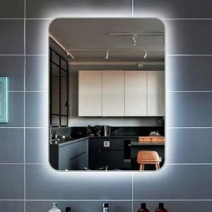 Modern Rectangular bathroom with integrated Led backlighting