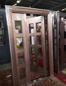Brown Steel Door and frame assembly 