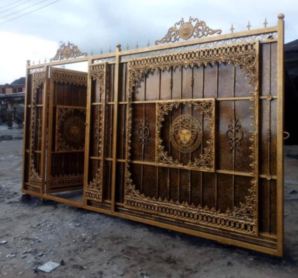 Custom-fabricated wrought iron gate 