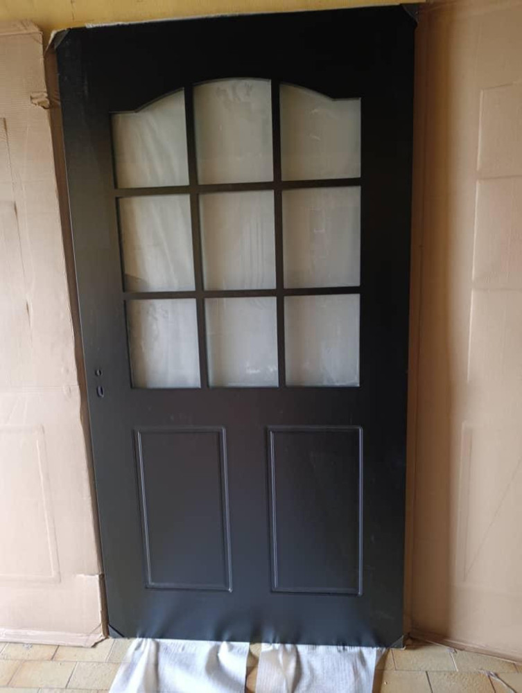 Frosted Glass Wooden Entrance Door
