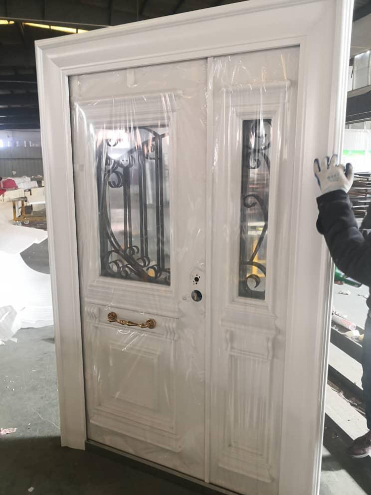 Half Glass Wooden Entrance Door