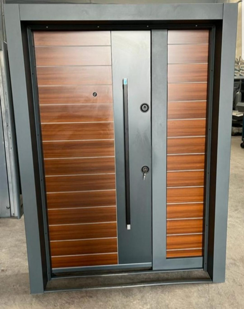 Rustic Iron-Clad Wooden Door