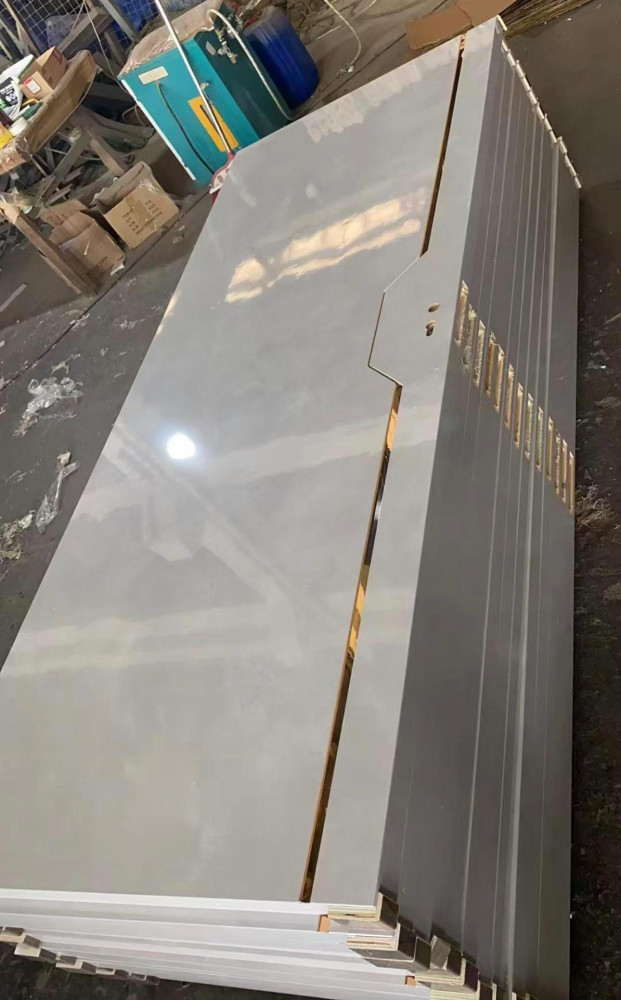 White high-gloss TV center table component