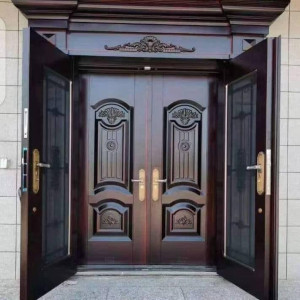 Double-door steel door