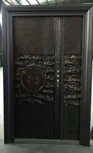 Modern aluminum steel Security Door with unique design features
