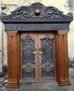 Teak Wood Security Door