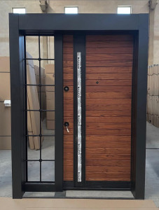 Balco Turkish Luxury Security Door with a wood-look finish