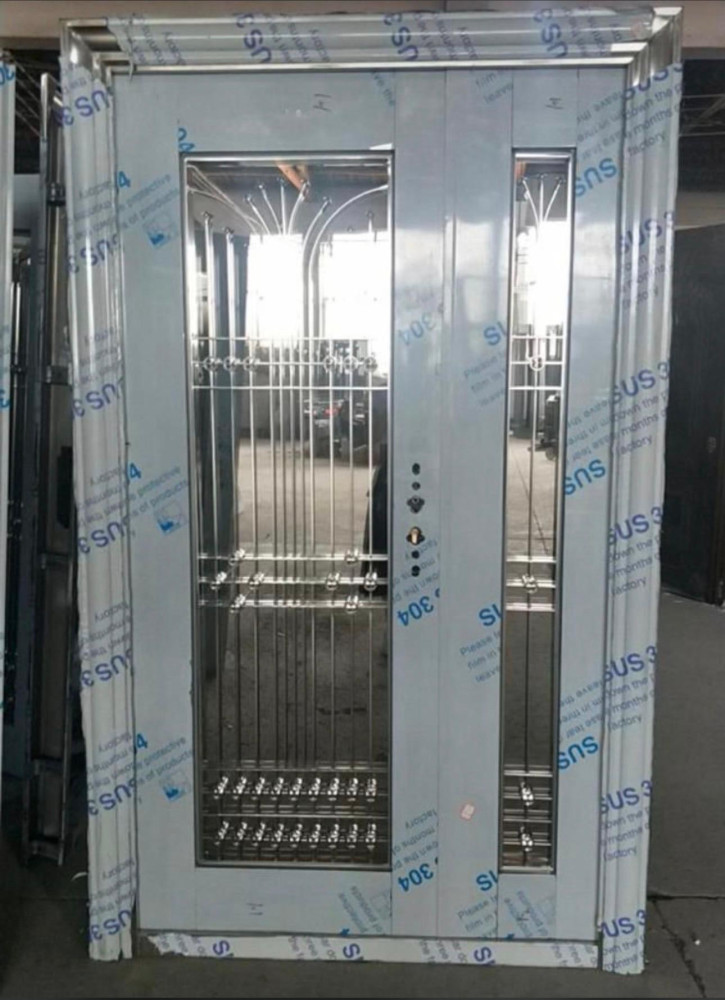 Stainless Steel and glass Security Door 