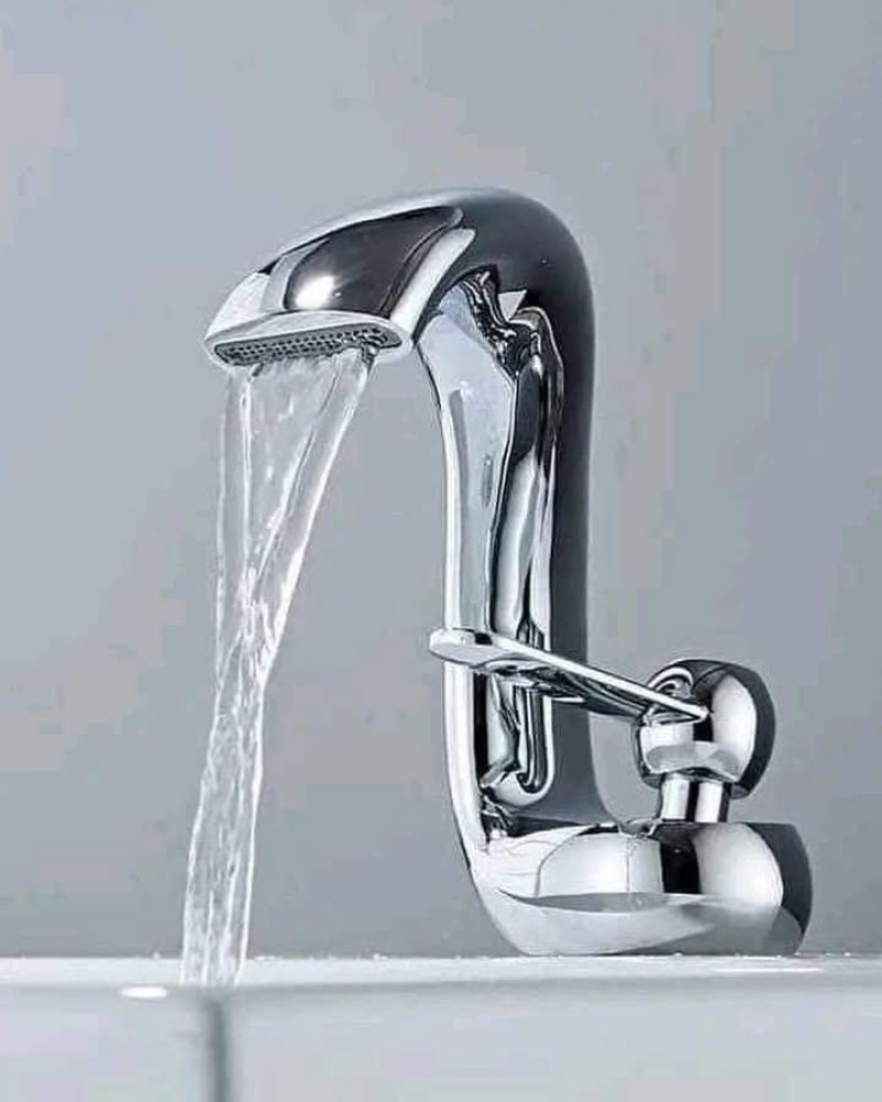 Modern matte black waterfall basin mixer tap Faucet made of brass